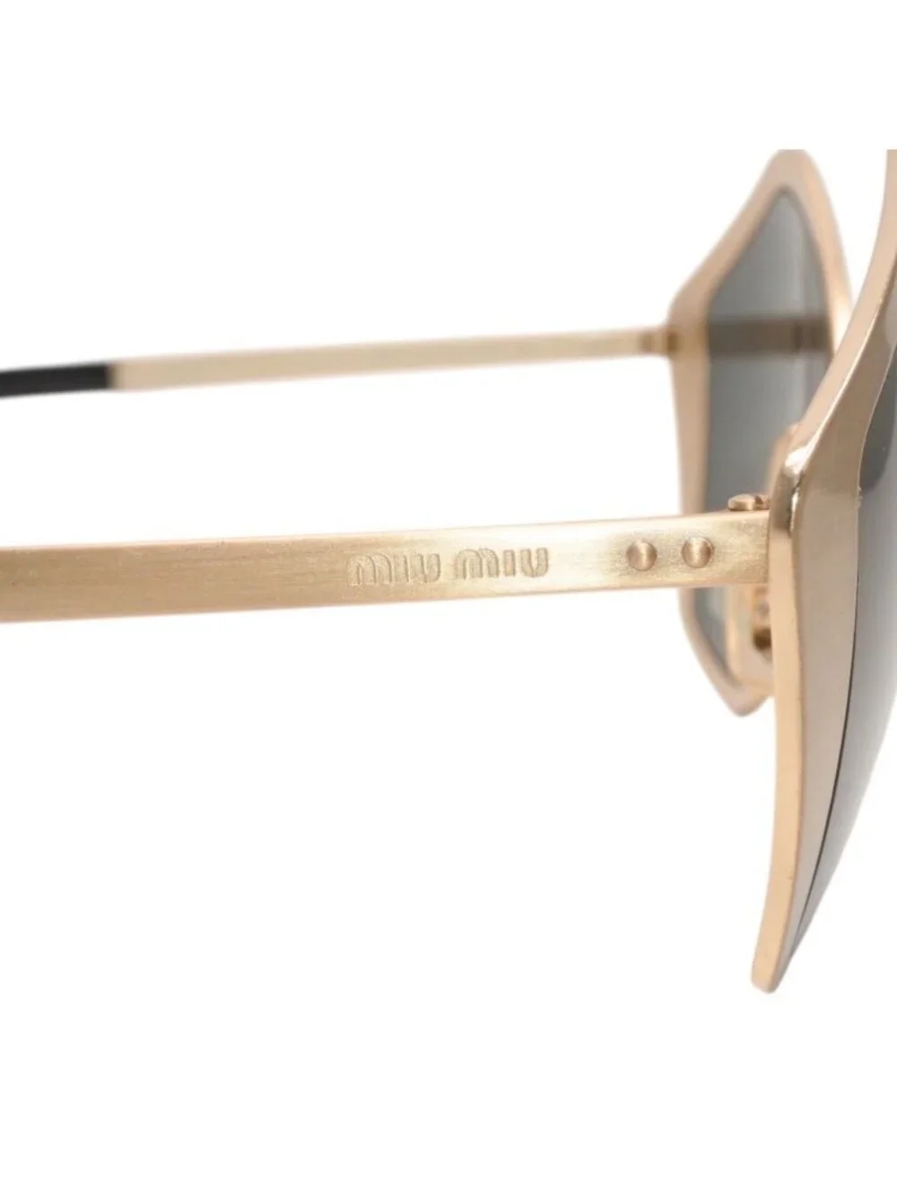 Miu Miu Sunglasses Eyewear Gold Black